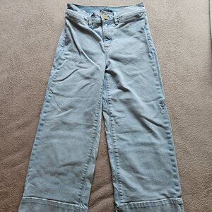 Ann Taylor Loft Cropped Wide Leg Jeans (Size 0 Petite)